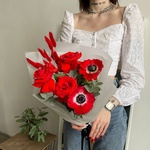 Сладкие уста: алые розы и красные анемоны в Санкт-Петербурге - Фотография 5