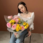 Амели: пионовидные розы и соцветия озотамнуса в Санкт-Петербурге - Фотография 1 Амели: пионовидные розы и соцветия озотамнуса в Санкт-Петербурге - Фотография 1