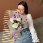 Терпкий вкус любви: пионовидные розы, лунная гвоздика и экзотический эрингиум в Санкт-Петербурге - Фотография 2