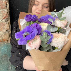 Букет «Сон импрессиониста: ранункулюсы и анемоны» Букет «Сон импрессиониста: ранункулюсы и анемоны»