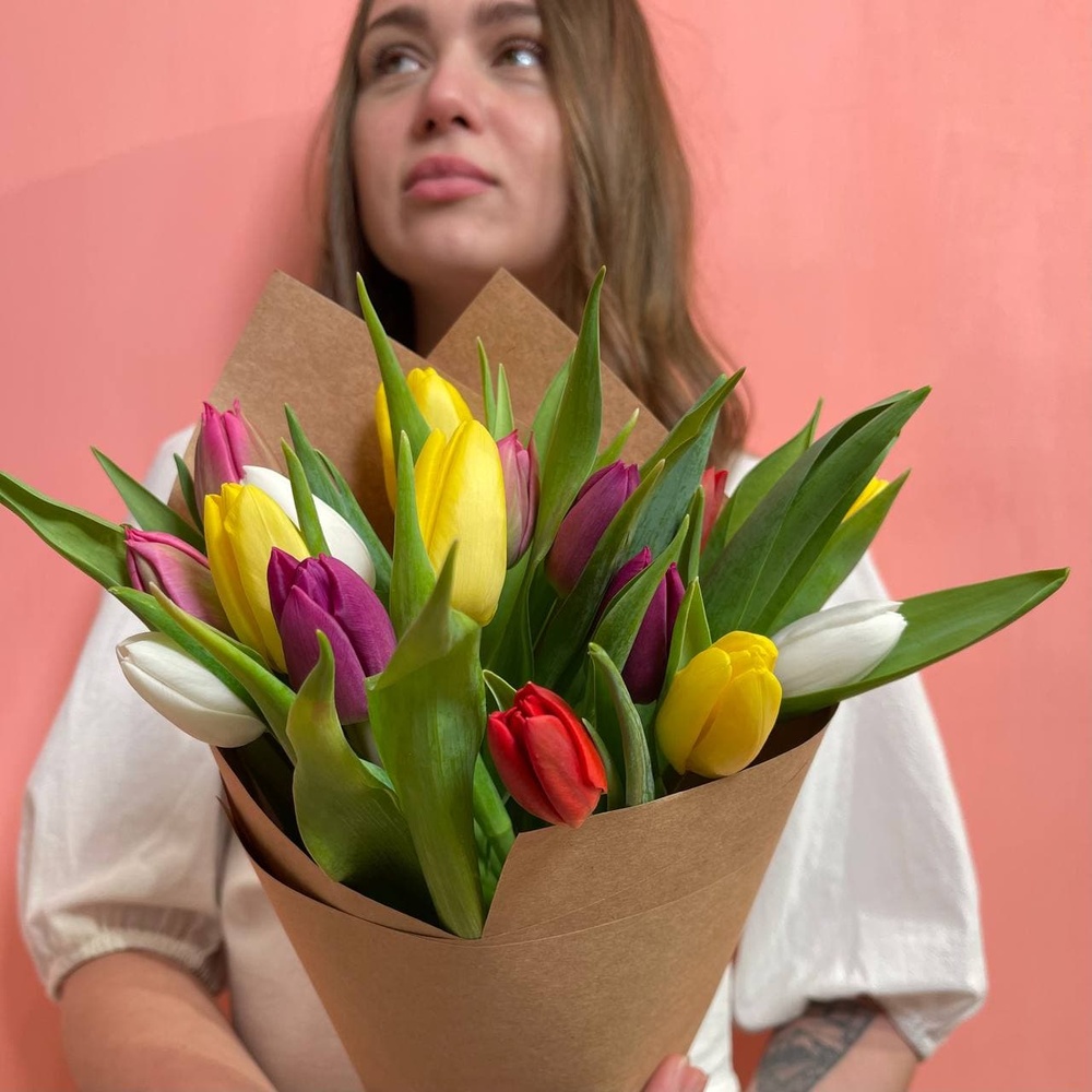 Букет тюльпанов с доставкой в Санкт-Петербурге