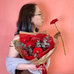 Любовная горячка: букет из гербер и эвкалипта в Санкт-Петербурге - Фотография 4