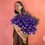 Блю Кюрасао: букет из 25 синих ирисов в Санкт-Петербурге - Фотография 6