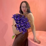 Блю Кюрасао: букет из 25 синих ирисов в Санкт-Петербурге - Фотография 4