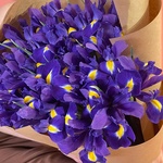 Блю Кюрасао: букет из 25 синих ирисов в Санкт-Петербурге - Фотография 2