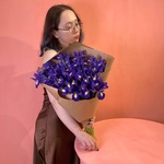 Блю Кюрасао: букет из 25 синих ирисов в Санкт-Петербурге - Фотография 5