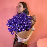 Блю Кюрасао: букет из 35 синих ирисов в Санкт-Петербурге - Фотография 1