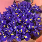 Блю Кюрасао: букет из 35 синих ирисов в Санкт-Петербурге - Фотография 6