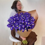 Блю Кюрасао: букет из 35 синих ирисов в Санкт-Петербурге - Фотография 5