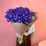 Блю Кюрасао: букет из 35 синих ирисов в Санкт-Петербурге - Фотография 4