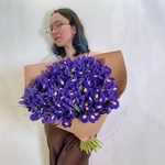 Блю Кюрасао: букет из 45 синих ирисов в Санкт-Петербурге - Фотография 2