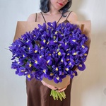 Блю Кюрасао: букет из 45 синих ирисов в Санкт-Петербурге - Фотография 8