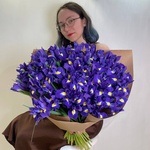 Блю Кюрасао: букет из 55 синих ирисов в Санкт-Петербург - Фотография 2