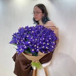 Блю Кюрасао: букет из 55 синих ирисов в Санкт-Петербург - Фотография 5