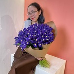 Блю Кюрасао: букет из 55 синих ирисов в Санкт-Петербург - Фотография 4