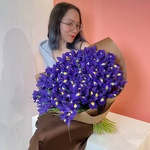 Блю Кюрасао: букет из 55 синих ирисов в Санкт-Петербург - Фотография 1