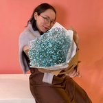 Кис-кис: букет из бирюзовой гипсофилы в Санкт-Петербурге - Фотография 1