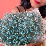 Кис-кис: букет из бирюзовой гипсофилы в Санкт-Петербурге - Фотография 2