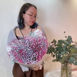 Кис-кис: букет из разноцветной гипсофилы в Санкт-Петербурге - Фотография 4