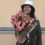 Зайка моя: розовые кустовые розы с оформлением с доставкой по Санкт-Петербургу и Лен обл - Фотография 2