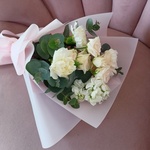 Любовь ручной работы: кустовая роза, кружевная гвоздика и эвкалипт с доставкой по СПб и Лен обл - Фотография 3