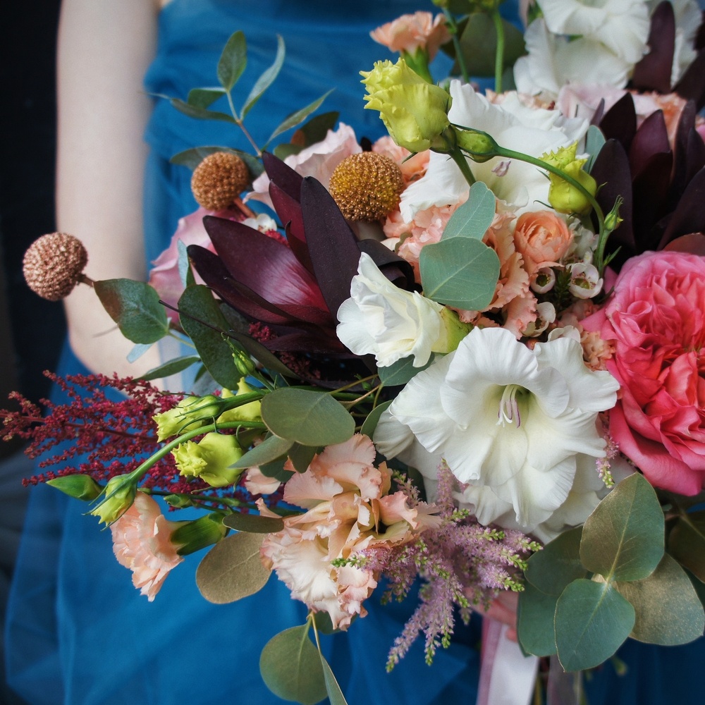 Летиция: букет невесты с пионовидными розами