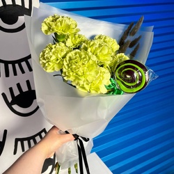 Букет «Мохито для бомбиты» гвоздика с карамелью на палочке