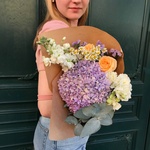 Дыхание лета: гортензия, ромашки, эустома с доставкой по СПб - Фотография 7