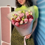 Сердце Малибу: розовая эустома и карамель на палочке с доставкой по СПб - Фотография 1