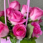 Секрет купидона: сумка с розовыми розами с доставкой по СПб - Фотография 2