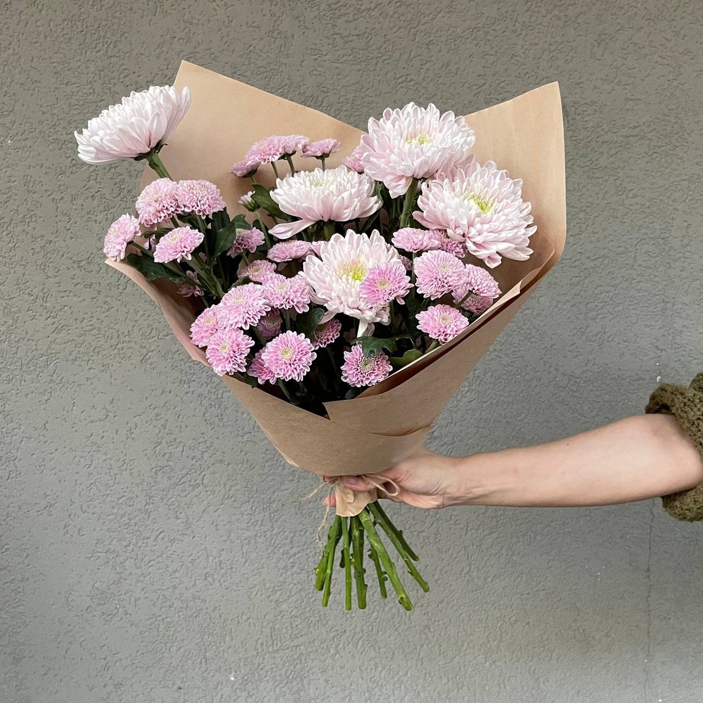 Млечный Путь: микс сиреневых хризантем