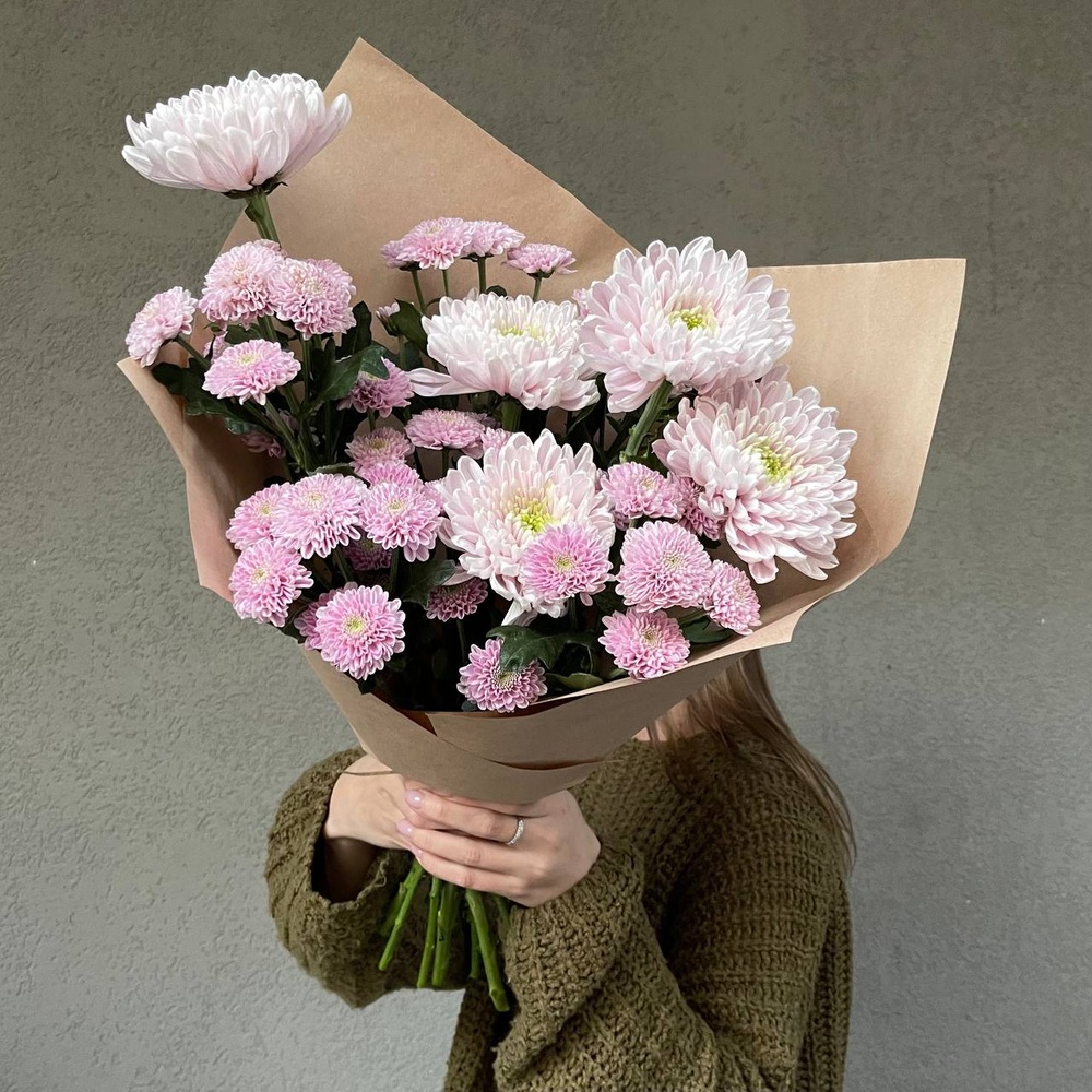 Млечный Путь: микс сиреневых хризантем