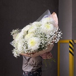 Белые ночи: стойкая хризантема и гипсофила в Санкт-Петербурге - Фотография 4