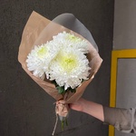 Белые ночи: 3 стойких хризантем в крафте в Санкт-Петербурге - Фотография 5