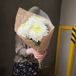 Белые ночи: 3 стойких хризантем в крафте в Санкт-Петербурге - Фотография 3