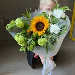 В гостях у Ван Гога: полевой букет с подсолнухом в Санкт-Петербурге - Фотография 5