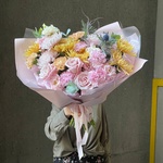 Румяный рассвет: букет из фактурных цветов в Санкт-Петербурге - Фотография 11