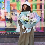 Букет для весов: осенние цветы пастельных оттенков - Фотография 3