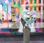 Букет для весов: осенние цветы пастельных оттенков - Фотография 8