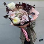 Стыдливый покров: сезонные хризантемы, тыква и другие цветы с доставкой по СПБ - Фотография 1