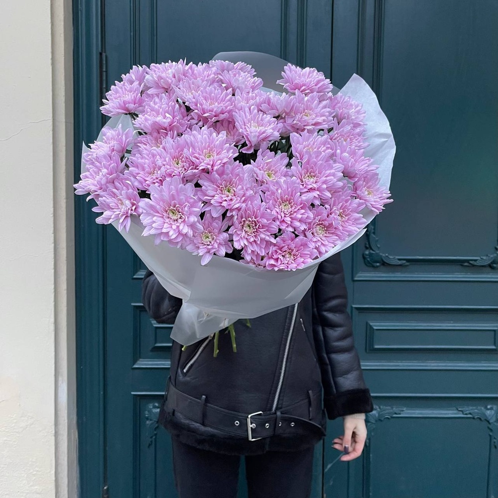 Сиреневый бархат: 9 кустовых хризантем в Санкт-Петербурге