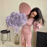 Флаффи сиреневый: большой букет из гипсофилы в Санкт-Петербурге - Фотография 4