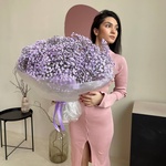 Флаффи сиреневый: большой букет из гипсофилы в Санкт-Петербурге - Фотография 1