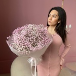 Флаффи розовый: букет из гипсофилы в Санкт-Петербурге - Фотография 1