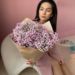 Букет-комплимент из розовой гипсофилы в Санкт-Петербурге - Фотография 1