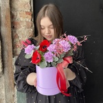 Крыло любви: цветы в коробке с анемонами в Санкт-Петербурге - Фотография 1