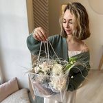 Аист принес: композиция в шляпной коробке - Фотография 4