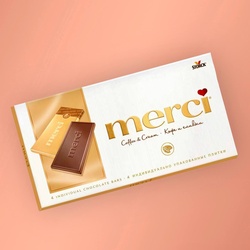 Букет «Шоколад Merci (Кофе и Сливки) 100 г.»