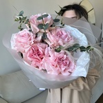 Доктор прописал: букет с пионовидными розовыми розами - Фотография 5