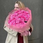 Розовая мечта: 25 пионовидных роз сорта Кантри Блюз в Санкт-Петербурге - Фотография 6